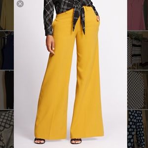 Bright yellow wide leg pants! Very stretchy!